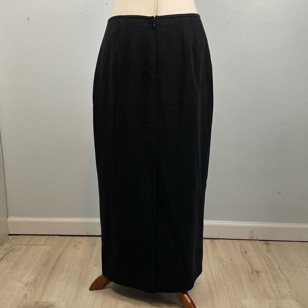 Sag Harbor Suit Black Maxi Skirt Size 10 EUC - Picture 3 of 5